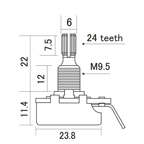 CTS-A250 Потенциометр 250 кОм (лог).