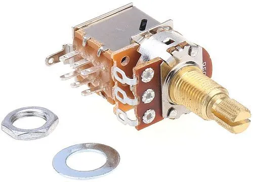 Musiclily MX1930-2 Потенциометр громкости B500K (лин), Push/Pull, 2 шт.
