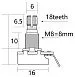Musiclily MX1956-2 Потенциометр громкости B25K (лин), 2 шт.-2